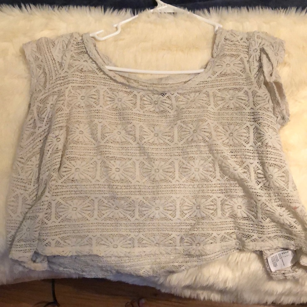 White laced top
